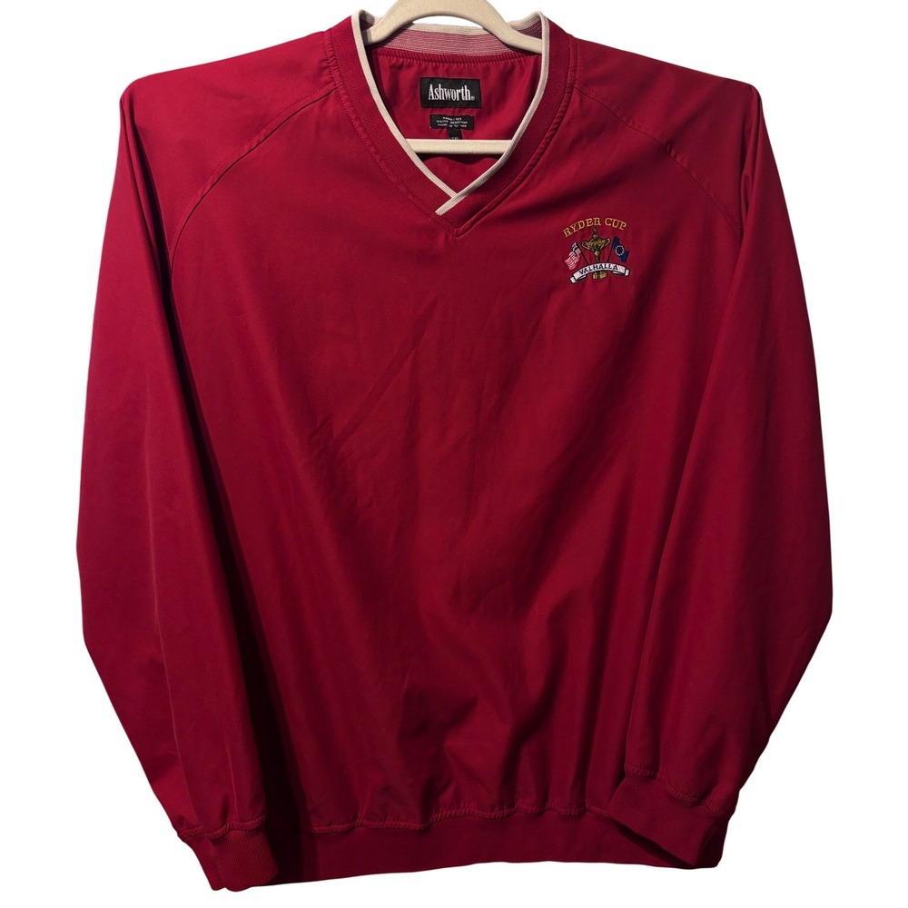 Ashworth Ryder Cup Valhalla Windbreaker Mens XXL Red Excellent Water Resistant